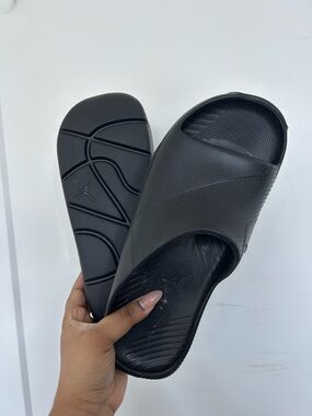 Jordan Black Slip-On Slide Sandals